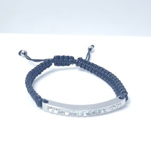Rhinestone Braided Bracelet